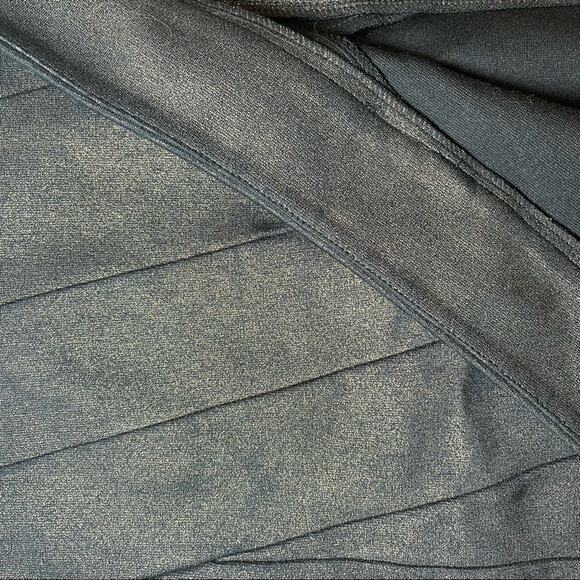 EXPRESS Y2K METALLIC PARTY GRUNGE BANDAGE MINI SKIRT BRONZE BROWN SIZE 8 - Picture 4 of 7